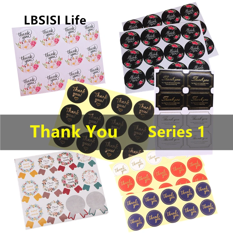 Наклейки бумажные с надписью Thank You 100 шт.|stickers thanks|stickers thank yousticker cookie |