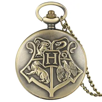 

Antique Classical Movie Design 3D Animal Bronze Quartz Pocket Watch With Necklace Chain for Children