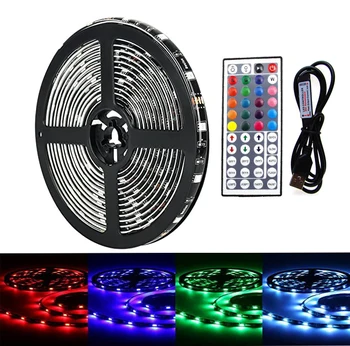 

Neon RGB LED Strip USB 5V PC 50CM- 5M Waterproof PC USB Led TV Strip Light RGB Tape Diode 44key USB Controller For Backlight