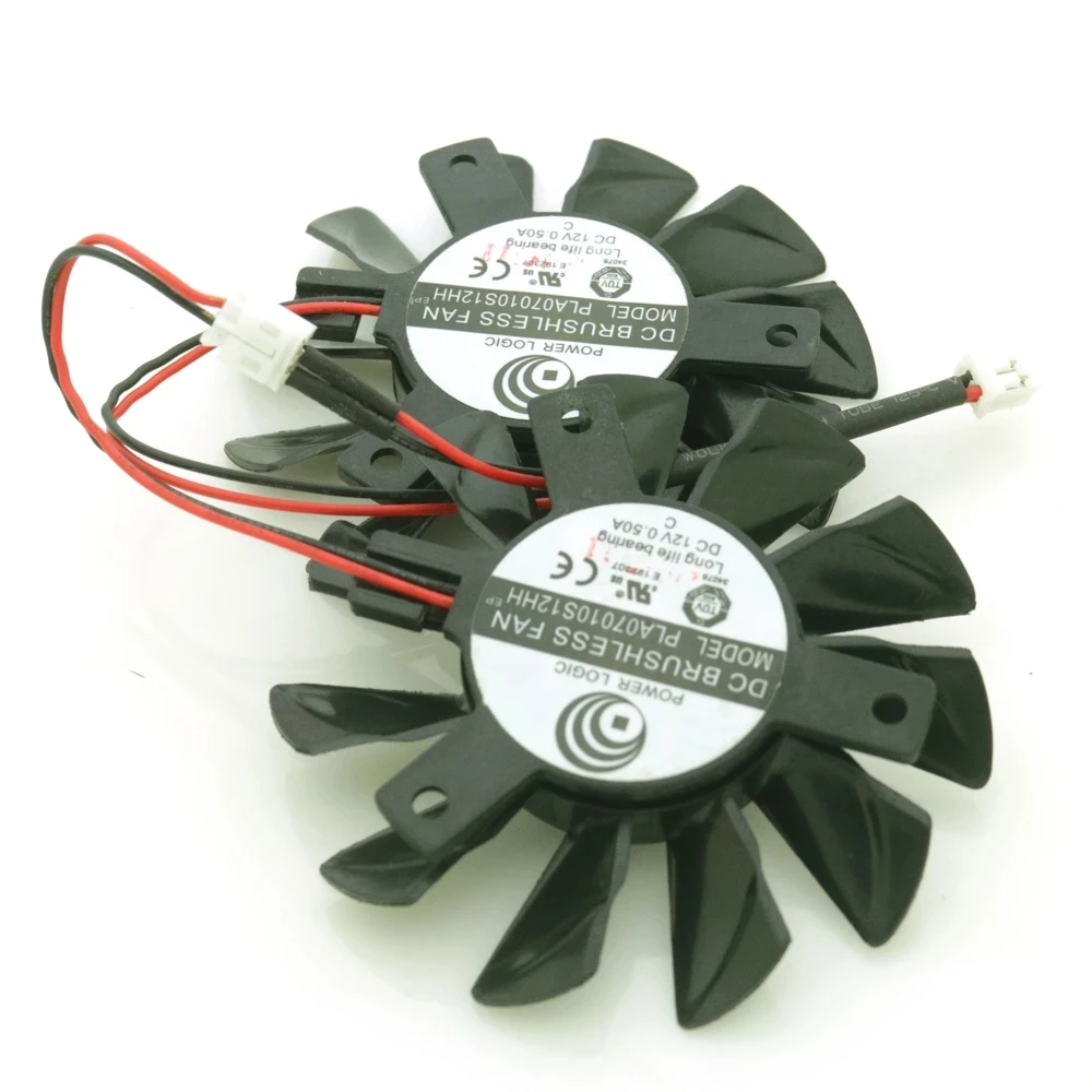 

GA71S2H PLA07010S12HH 12V 0.50A 65mm For ZOTAC GTX1050 GTX 1050 Ti 4GB OC Graphics Card Cooling Fan 2Pin