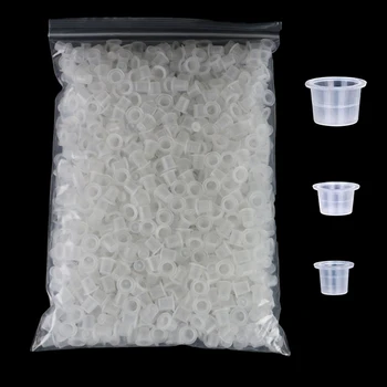 

1000pcs Plastic 8mm 11mm 15mm Permanent Makeup Clear Tattoo Ink Cups Holder Container Pigment Ink Caps Cups Tattoo Accessories