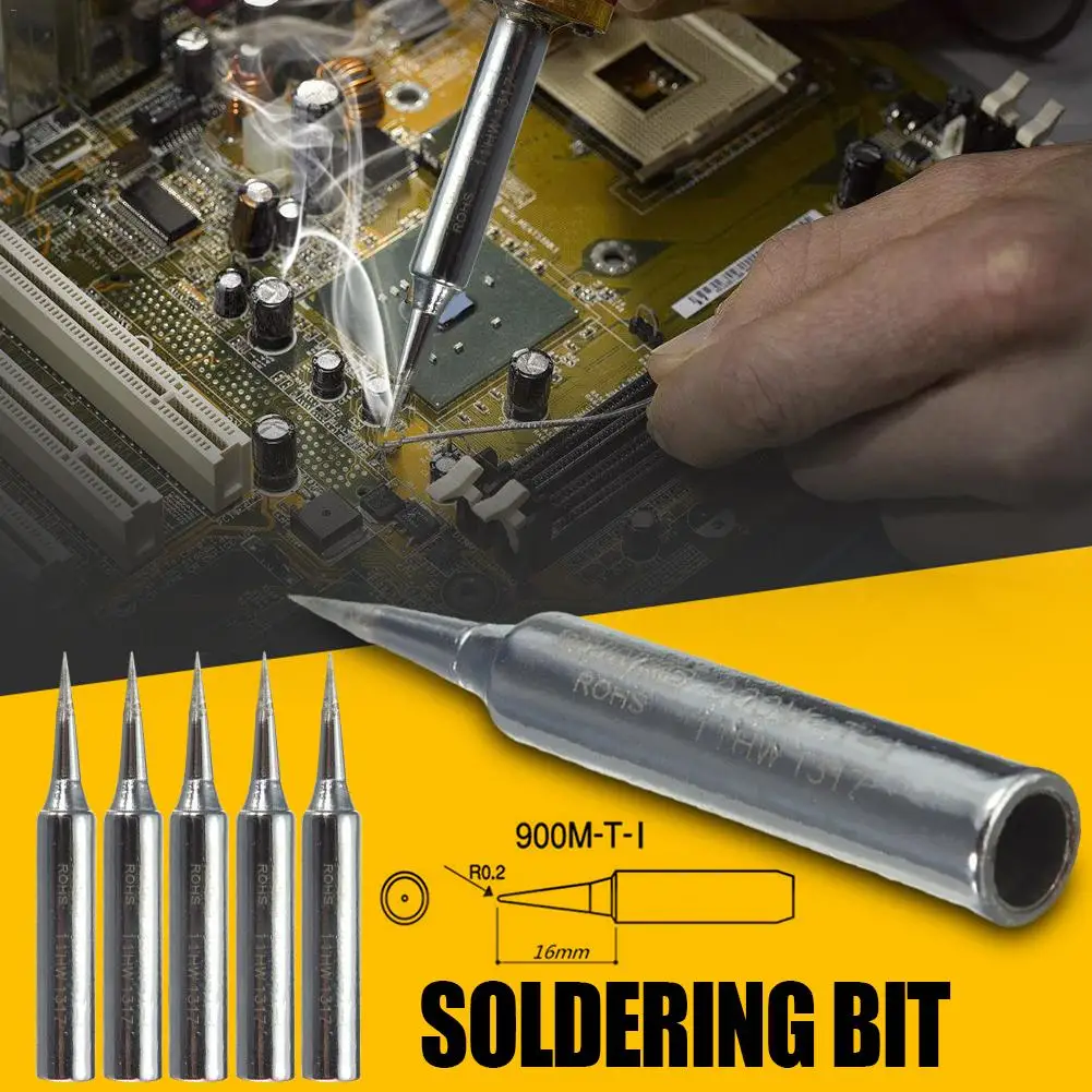 5pcs New Lead Free Solder Iron Tips Replacement 900m T I Solder Iron