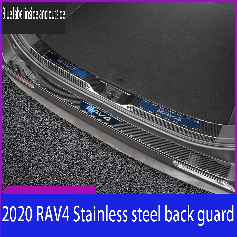 2020 for Toyota RAV4 rear guard sill strip stainless steel welcome pedal modification decoration accessories dedicated