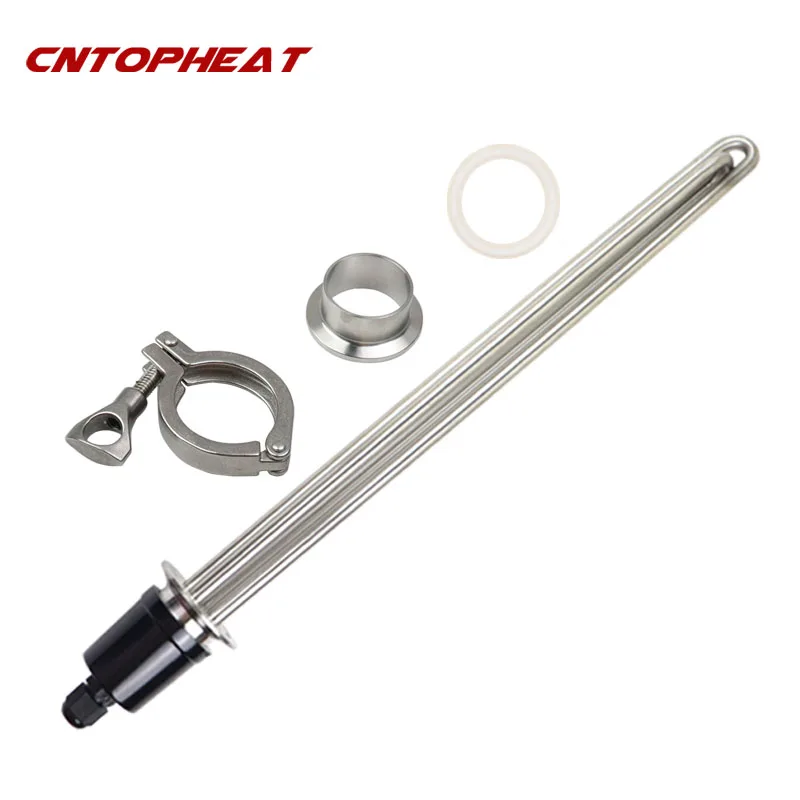 1.5"Tri Clamp(OD50.5) 220V 5500W Home Heaters SUS304 Tubular Electric Heater Water Heater Boiler Heating Element