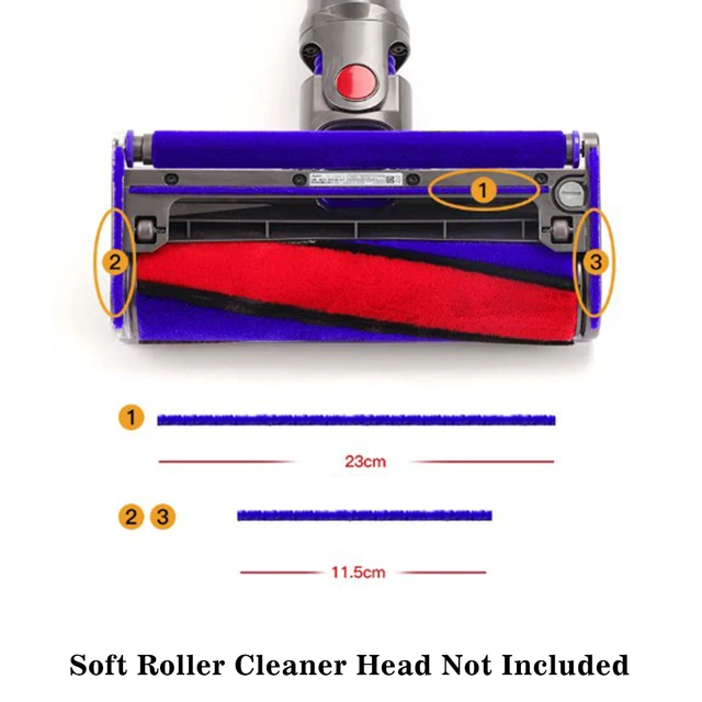 4Db/Set Plüss Csíkok A Dyson V7 V8 V11 Porszívó Lágy Henger Fej Puha Cseréje Alkatrészek - Image 4