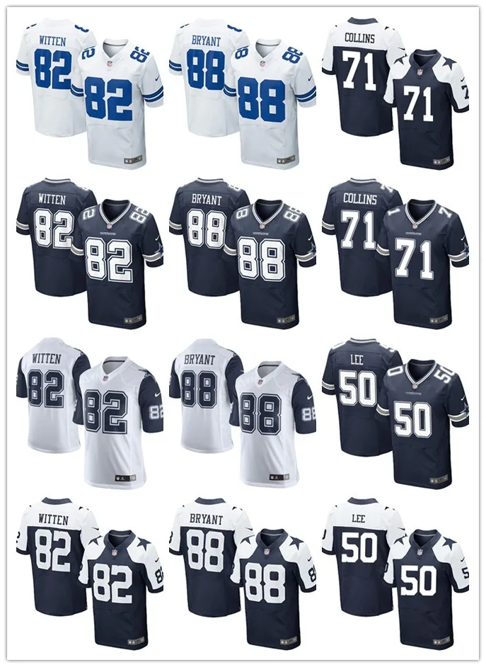 Сшитые. Одежда высшего качества Dallas s Jason Witten Dez Bryant Sean Lee Lael Collins для молодых детей