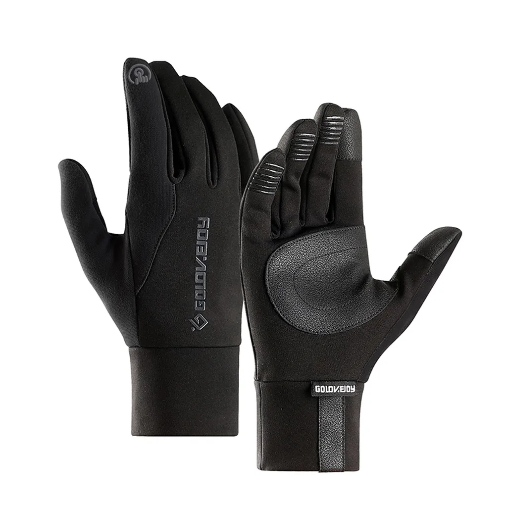 Versatilely High Quality Unisex Outdoor Waterproof Solid Color Gloves Winter Zipper Touch Screen Plus Velvet Gloves handschoenen