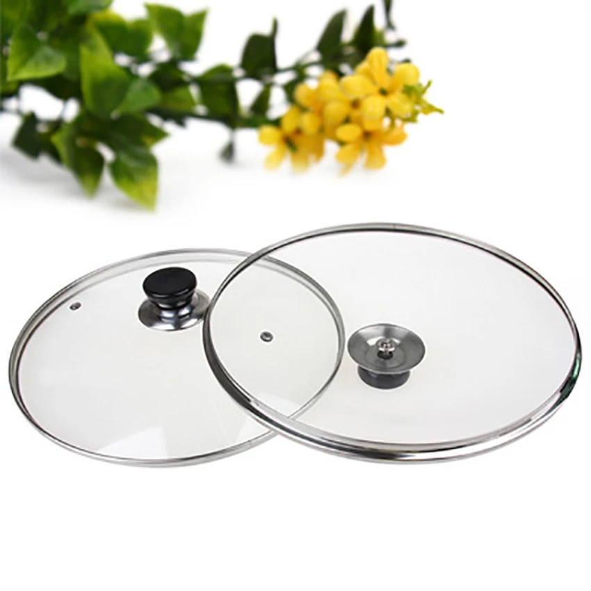 

28cm/30cm High Temperature Resistant Transparent Pot Lid Kitchenware Cooking Cookware Accessories Round Glass Cover