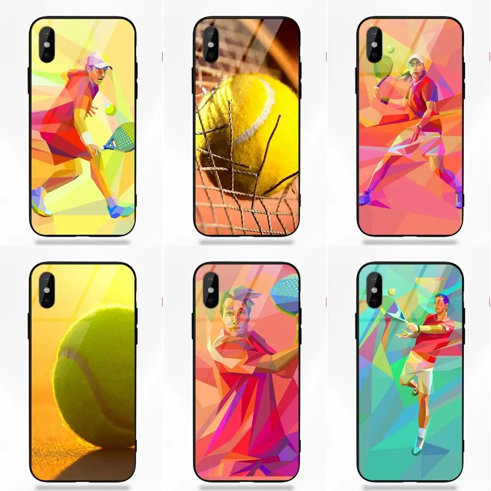 Игровой теннисный мяч для Apple iPhone 5 5C 5S SE 6 6S 7 8 Plus X XS Max XR мягкая рамка из ТПУ + чехол