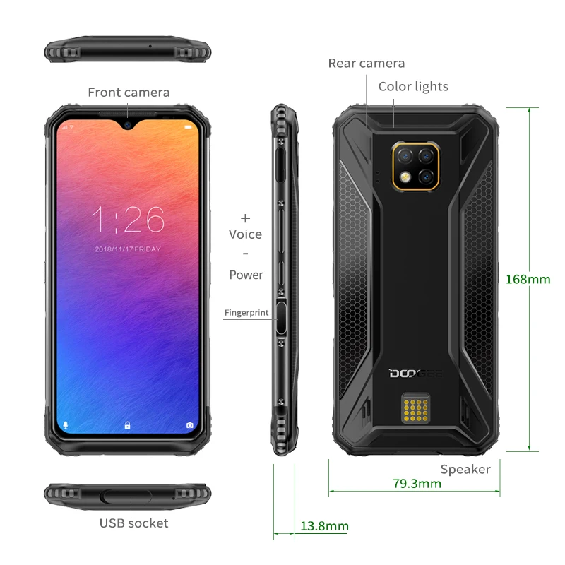 Doogee S95 Pro 8 Гб 128 ГБ IP68/IP69K smarthone Android 9,0 Helio P90 Беспроводная зарядка 5150 мАч 48MP NFC 4G мобильный телефон