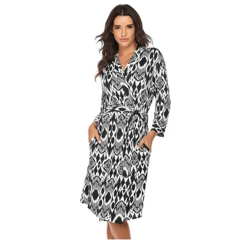 

Women Sleepwear Satin Robe Kimono Gown Print Nightgown Home Clothes Sexy Bathrobe Intimate Lingerie Casual Homewear Nightwear