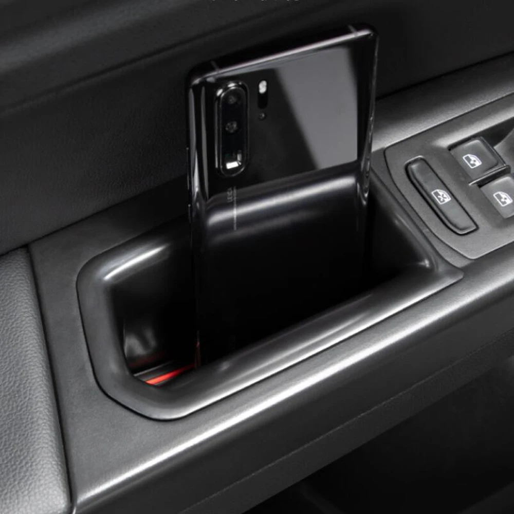 For Volkswagen VW Teramont Atlas 2017 2018 2019 Car Inner Side Door Handle Armrests Storage Organizer Box Cover Accessories
