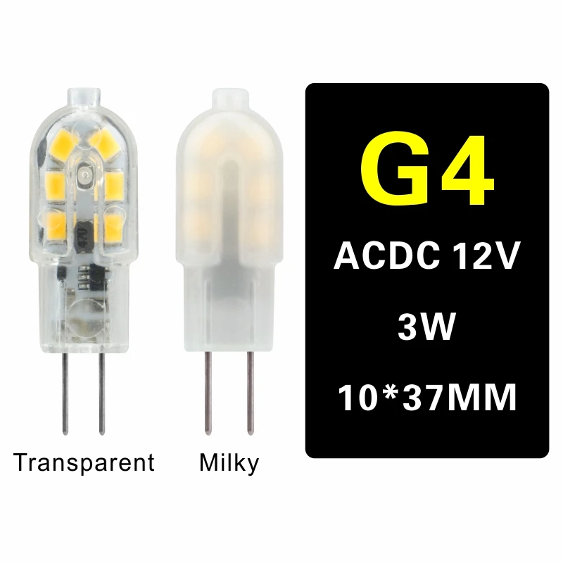 G4 3W AC DC12V Мини G4 G9 светодиодный светильник 3 Вт 5 Вт AC 220 В DC 12 В лампа SMD2835 Точечный светильник для хрустальной люстры Замена галогенной лампы 360 градусов светильник ing - Испускаемый цвет: G4 3W AC DC12V