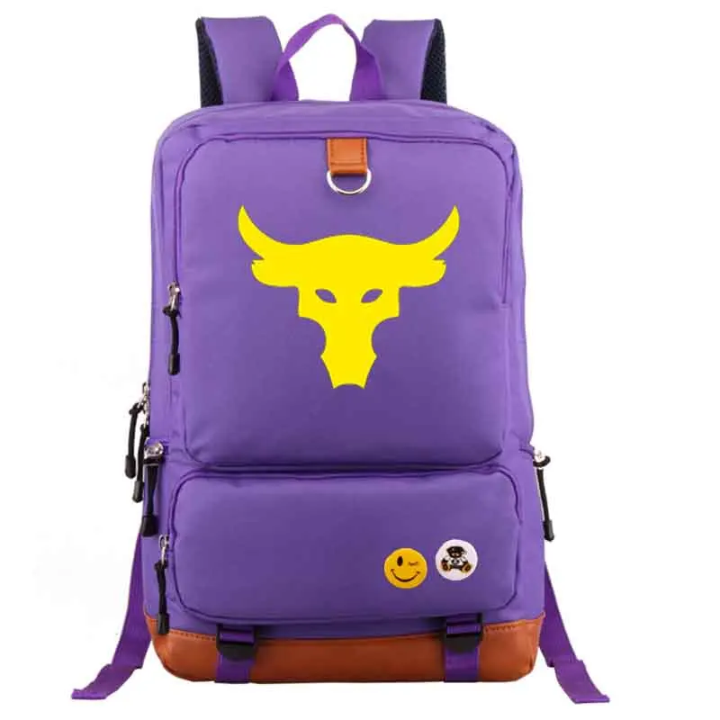 style1 purple Рок Джонсон рюкзак ночных студентов школьный рюкзак ноутбук рюкзак повседневный рюкзак - Цвет: style1 purple