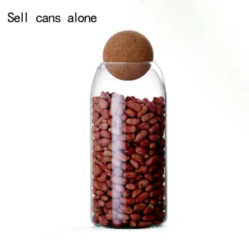 

Glass Storage Jar High Borosilicate Heat-Resistant Household Cereals Tea Simple Style Glass Storage Jar