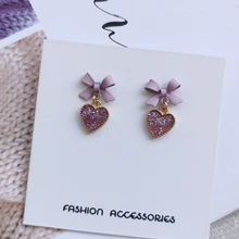 Модные темпераментные серьги с бантами, милые маленькие чистые и свежие и милые серьги-гвоздики, ювелирные изделия, аксессуары