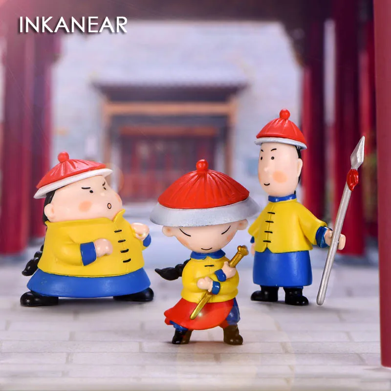 Chinese Traditional Style Guard Soldier Costume Royal Palace Souvenir Gift Doll Figurines Pendant Miniature Ornament Home decor | Дом и сад