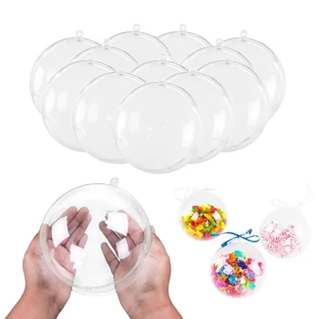 

Clear Big Plastic Acrylic Arts & Crafts Giant Mold Shells Molding Balls Crafting Kit Gift Decoration Box Shatterproof Ornament