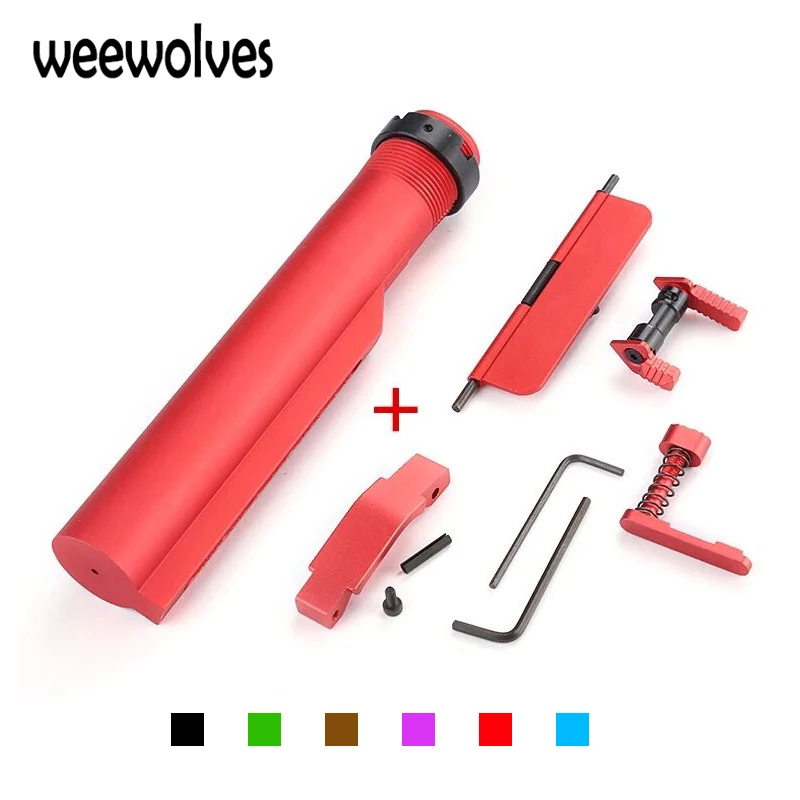 WEEWOLVES Couleur combinaison Tampon Tube AR-15 M16 Chasse Tactique accessoires Tube Tampon combo