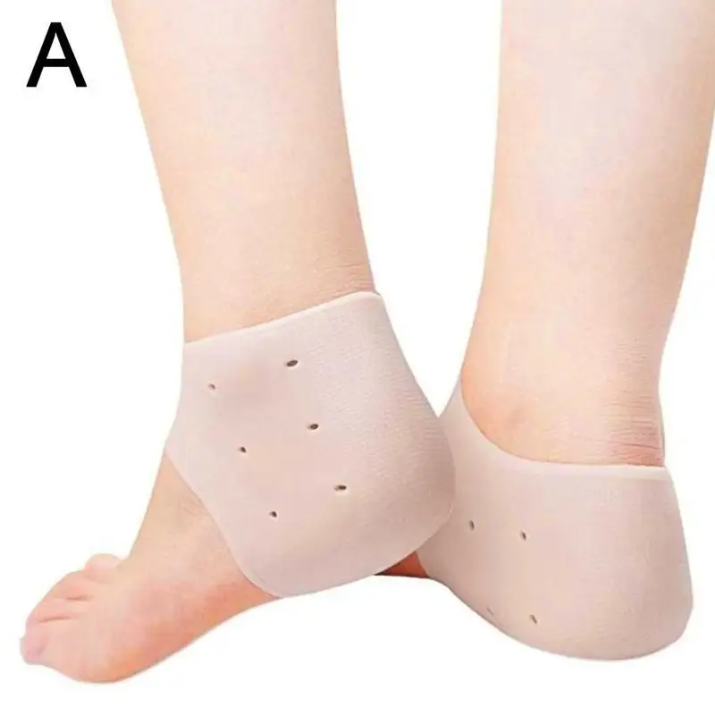 Силиконовый инструмент для ухода за ногами, увлажняющие Гелеобразные напяточники, носки, трещины, защита для кожи, педикюр, мониторы для здоровья, массажер - Цвет: A