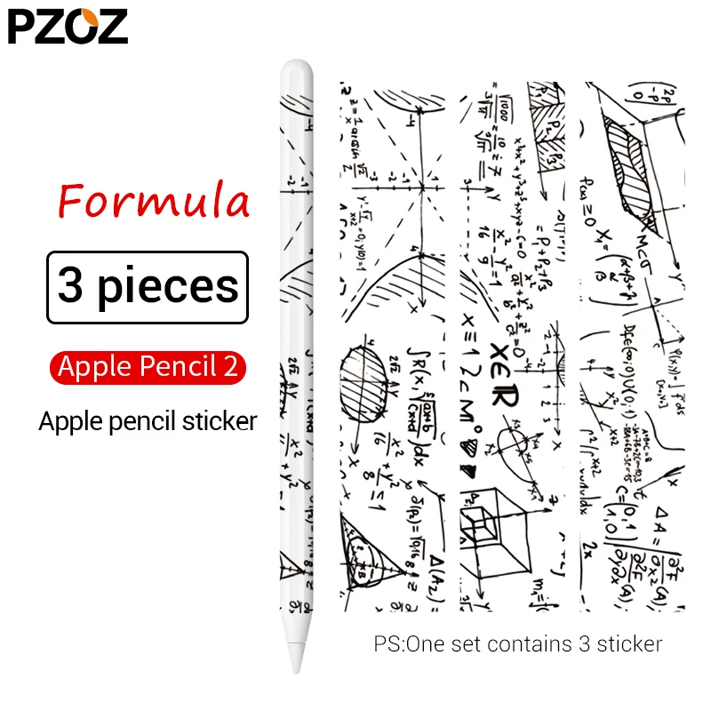 PZOZ для apple pencil 1 2 наклейки устойчивый к царапинам ультра тонкие нарисованные наклейки Стилус ручка с наклейками Нескользящая защитная бумага - Цвета: pencil2 formula
