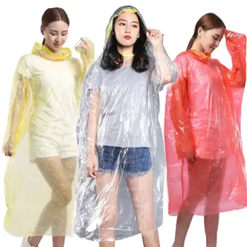 

5Pcs Unisex Disposable Waterproof Hooded Outdoor Hiking Riding Raincoat Poncho Unisex Raincoats For Motorcycle/bicycle Cycling