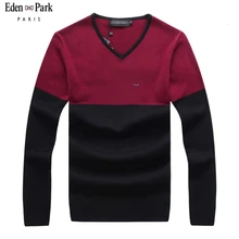 Высококачественный свитер Eden Park Осенняя мода длинный рукав Eden Park тянет вязаный пуловер мужская кашемировая одежда свитер для мужчин