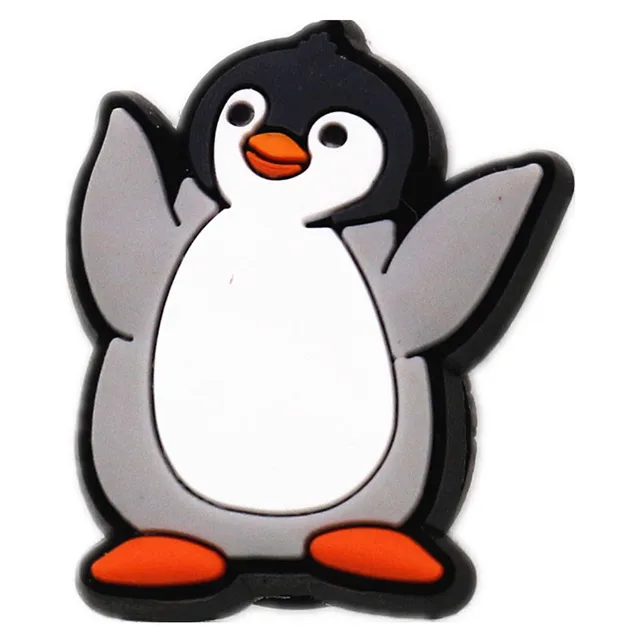31 Kinds of Fitness Medical Food Shoe Charms Accessories Cute Animals PVC Shoe Decoration for Croc jibz Kids Party X-mas Gifts penguin