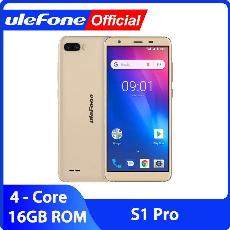 Ulefone S1 Pro Мобильный телефон Android 8 1 5 дюймов 18:9 четырехъядерный процессор MTK6739 ГБ