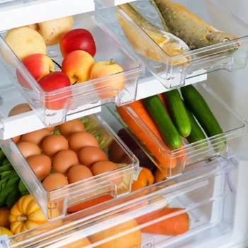 

Refrigerator Drawer Storage Box Refrigerator Egg Storage Finishing Hanging Rack Automatic Rolling Egg Preservation Box