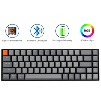 

Keychron K6 S 68 Key Wireless Bluetooth USB Computer Mechanical Keyboard, RGB Backlit LK optical Switch for Mac Windows