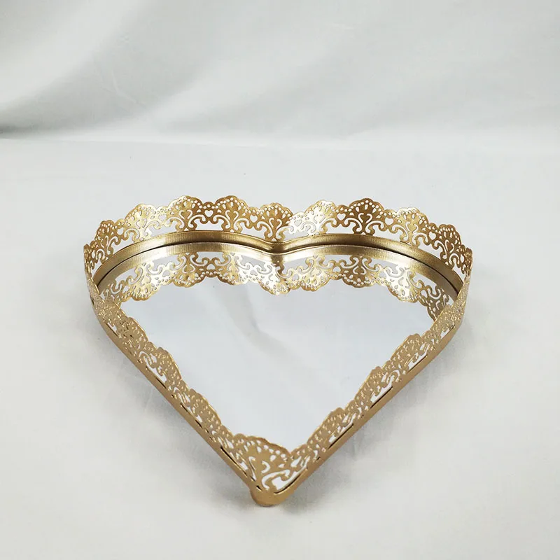 Новое поступление золотой кристалл торт стенд набор зеркало лицо Свадебная вечеринка стол конфеты бар украшения стола инструменты