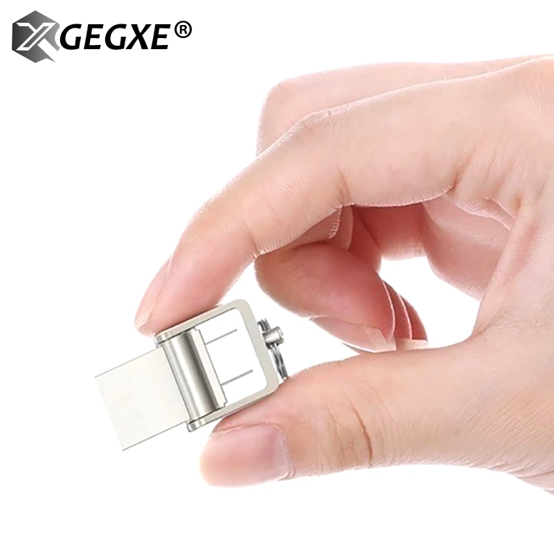 XGEGXE USB флеш-накопитель OTG 8 ГБ 16 ГБ 32 ГБ 64 Гб 128 ГБ USB2.0 флеш-накопитель Складная Флешка 3,0 металлическая usb-флешка для Android