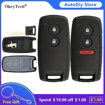 Okeytech 2/3 pulsanti astuccio portachiavi telecomando intelligente per Suzuki SX4 Grand Vitara Swift Keyless Entry Fob con lama inserto