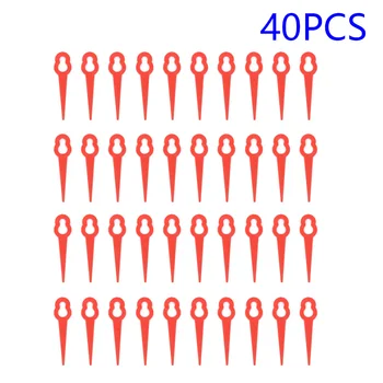 

40pcs/set Red Plastic Blades For Florabest Grass Trimmer Accessories Part New Lawn Mower Blade Cordless Trimmer Garden Tools Hot