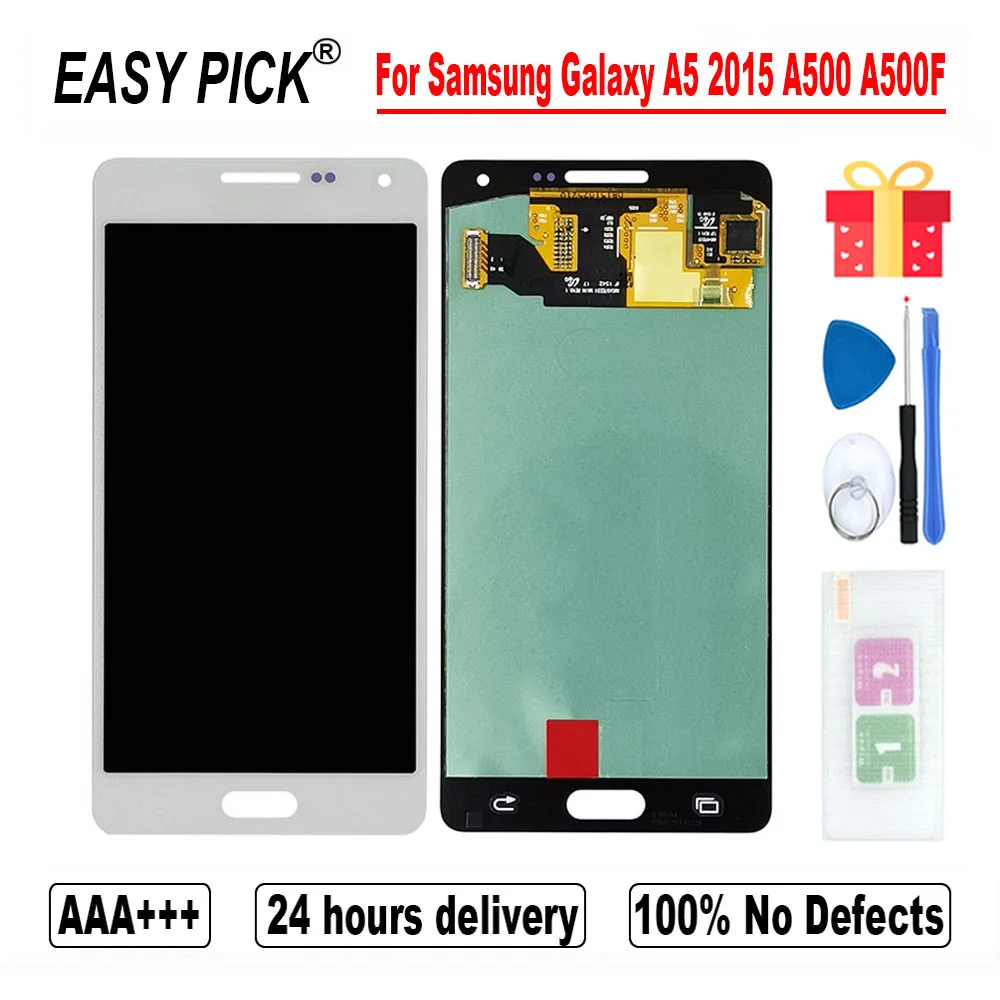 Для Samsung Galaxy A5 2015 A500 A5000 A500H A500F A500Y A500K A500L A500FM A500FD ЖК-дисплей с сенсорным экраном