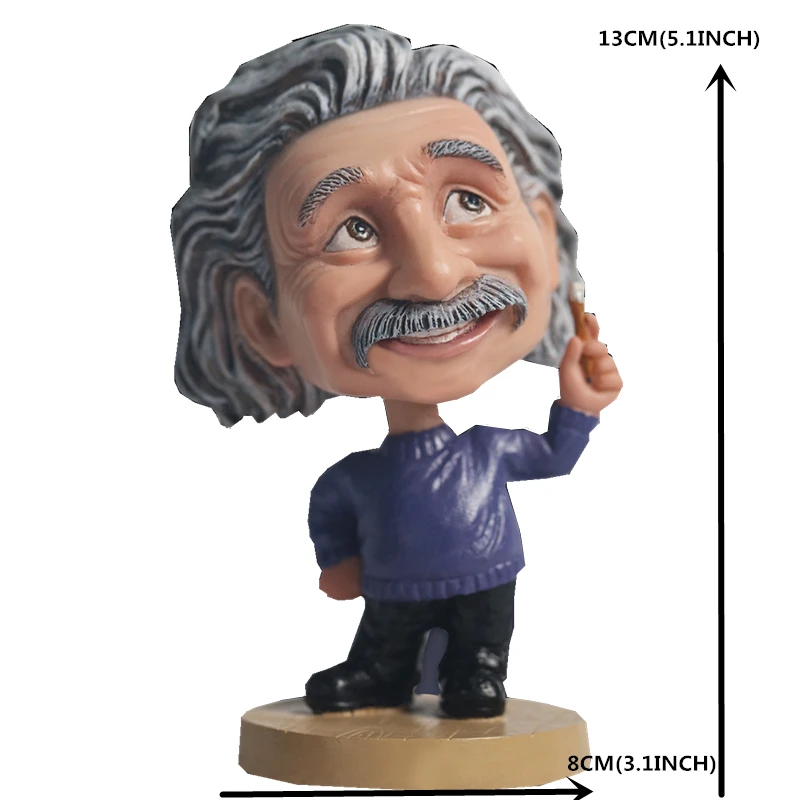  Nodding Einstein Shake Head Dolls Dashboard Car Decoration Accessories Auto Shaking Head Toy for Au