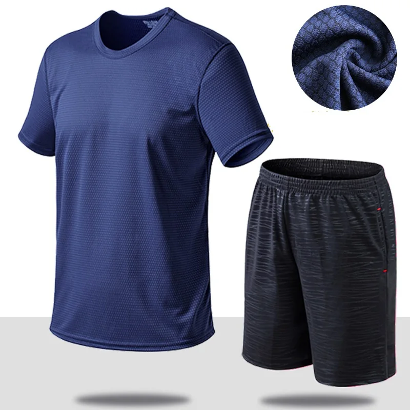 

2020Spring and Summer New Men's Sportswear Ice Silk Quick-drying Casual Running Fitness Sports Suit Sweatpants for Men Tracksuit