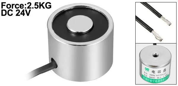 DC 24V 2.5kg Uxcell 1 шт. DC12V 24 В Sucked диск электромагнитный Электрический подъемник Холдинг Электромагнит чистое железо - Цвет: DC 24V 2.5kg