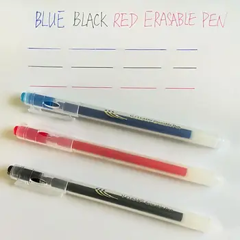 

Mixed Color Gel Pen 0.7mm Heat Erasable Pen Handle Iron Erasable Pen Blue Black Red Ink School Stationery Office Writing Tool