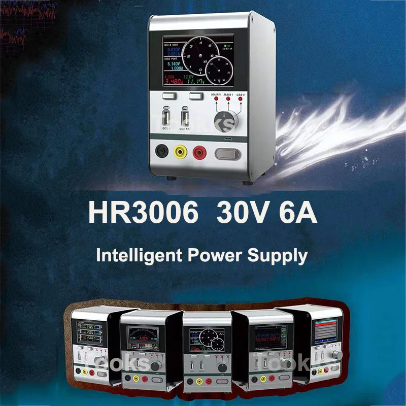  HR3006 30V 6A Intelligent Voltage Regulator Current Power With Fast USB Charging Port Phone Repair 