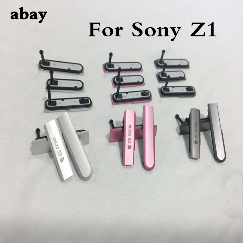 OEM Sim/Micro SD слот для карт USB порт крышки пылезащитный usb зарядка для sony Xperia Z Z1 Z3 mini Z2Lot высокое качество
