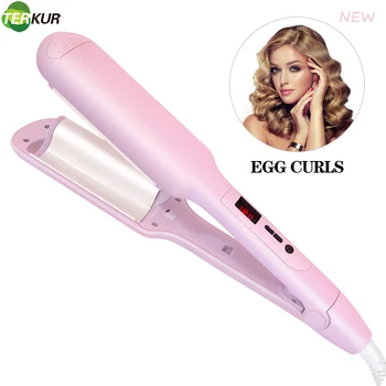 

Egg Curls Hair Curling Iron LED Wave Wand Ceramic Professional 110-240V Hair Curler Roller Corrugation Hair Waver Styling Tools