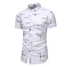 

2022 NEW Fashion 9 Style Design Short Sleeve Casual Shirt Men's Print Beach Blouse 2021 Summer Clothing Plus Asian Size M-XXXL