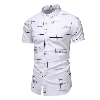 Men's Short Sleeve  Beach Print  Casual Shirt