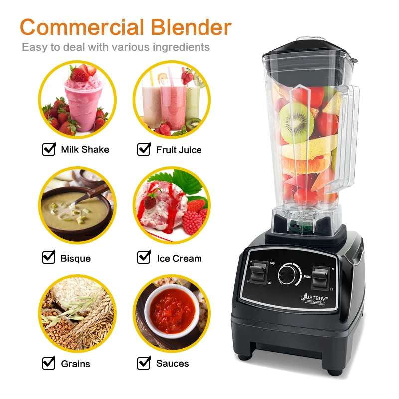 Multifunction Blender BPA Free Professional Blender Mixer Juicer High Power Food Processor Ice Smoothie Bar Fruit Blender
