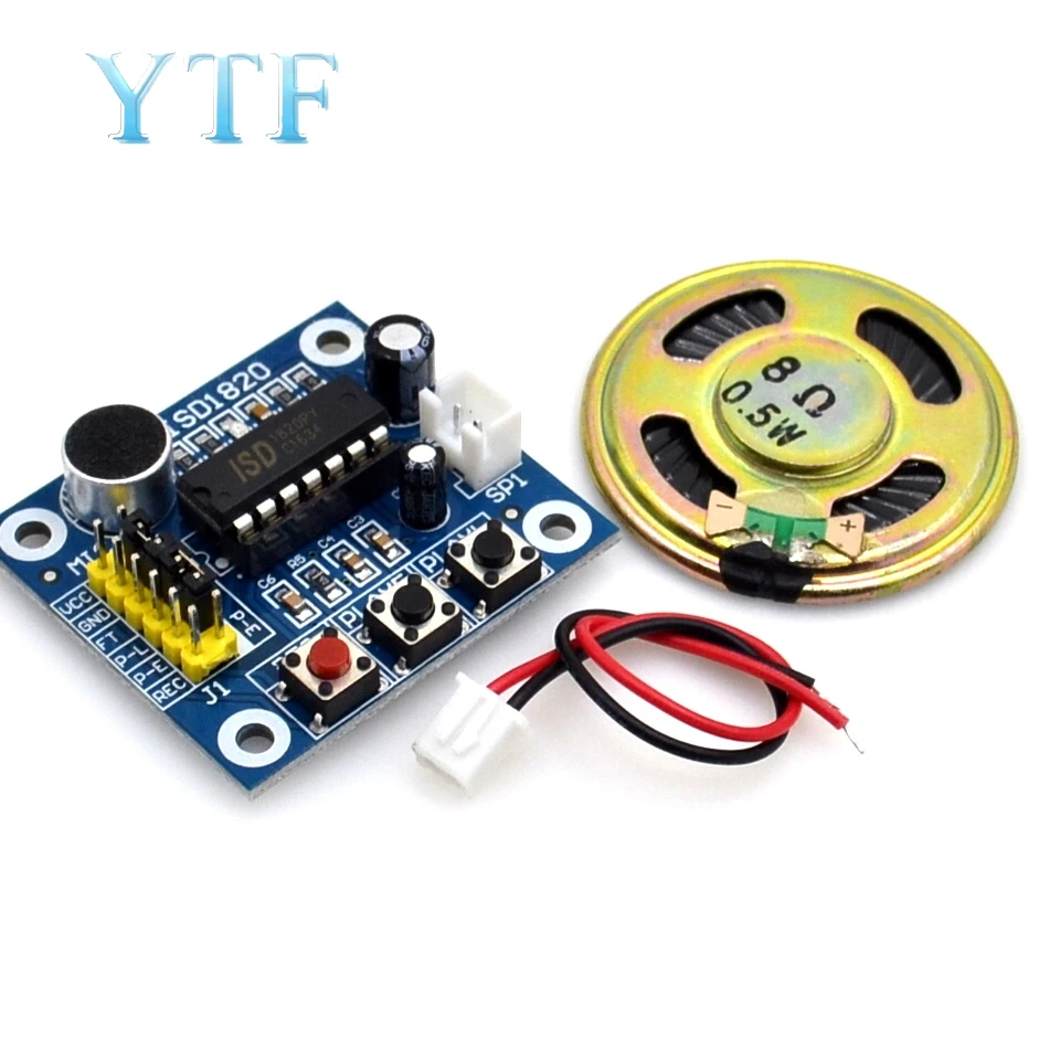 

ISD1820 Voice Recording Recorder Module With Mic Sound Audio Loudspeaker