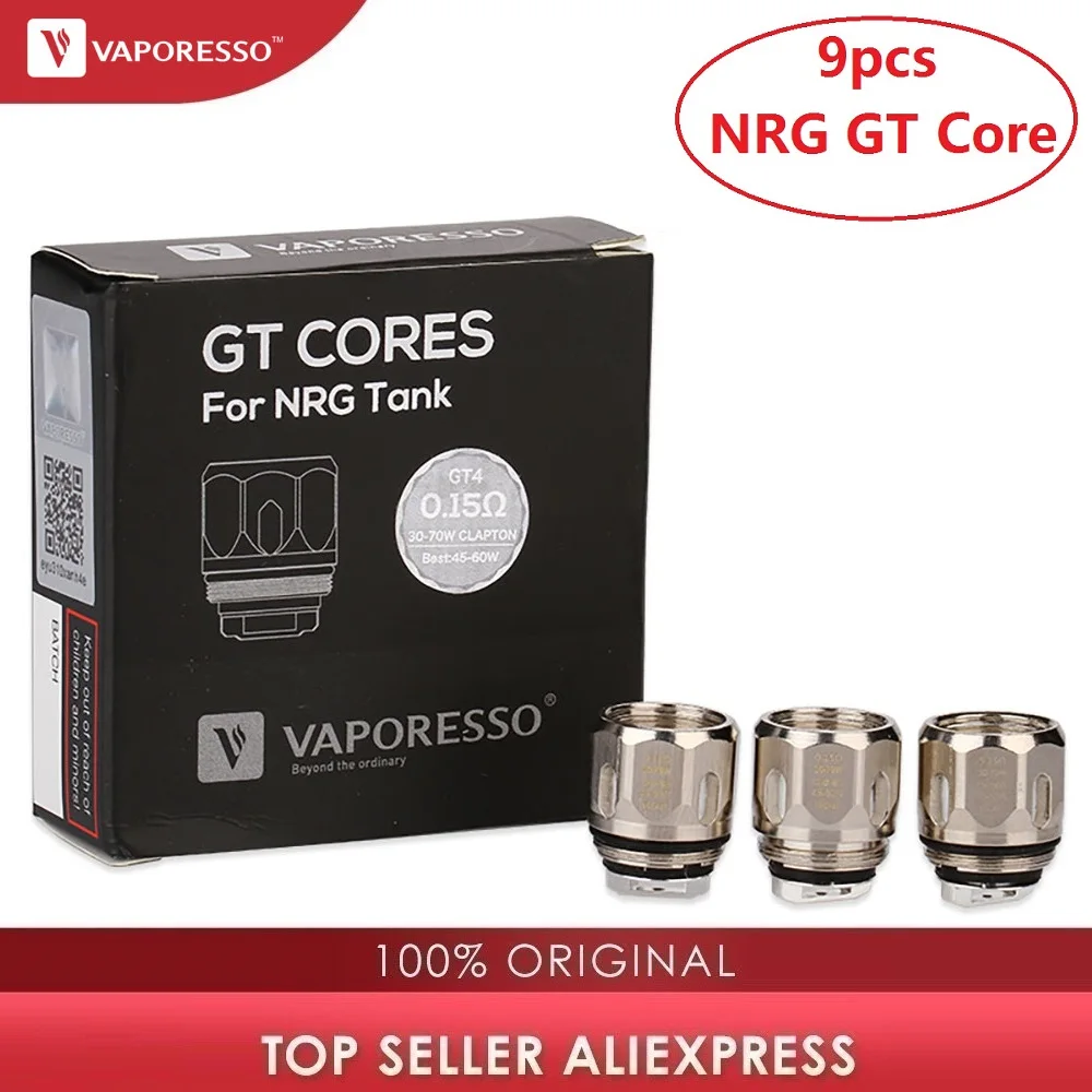Оригинальная электронная сигарета Vaporesso NRG GT 9 шт./упак. Core 0 4 Ом GT2 подходит для