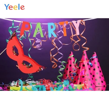 

Yeele Masquerade Party Photocall Poster Garlands Photography Backdrops Personalized Photographic Backgrounds For Photo Studio