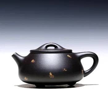 

TaoYuan 】 recommended yixing teapot xin-sheng li pure manual in black mud JingZhou stone gourd ladle the 240 cc